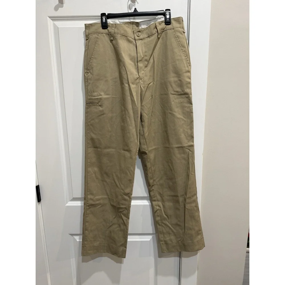 Red Kap Work Pants Mens 36x37 Khaki Industrial Uniform PT2CKH0 Straight Leg USA